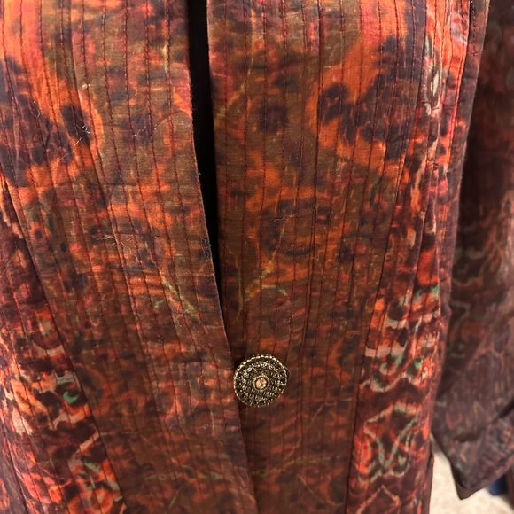 Soft Surroundings NWT Icon Bedouin Multicolor Floral Duster Lined Coat Size XL - Picture 3 of 4